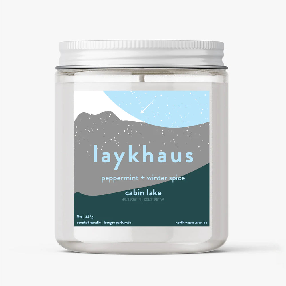 Peppermint + Winter Spice Candle | Cabin Lake